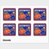 Sticker Carré Brownies Marque California Oranges (Feuille)