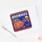 Sticker Carré Brownies Marque California Oranges (Enveloppe)