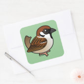 Sticker Carré Bruant d'arbre eurasien (Enveloppe)