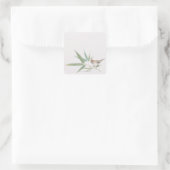 Sticker Carré Bruant et bambou (Sac)