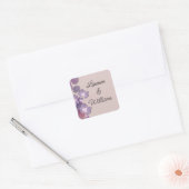 Sticker Carré Bruant pourpre mauve floral (Enveloppe)