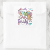 Sticker Carré Bruh We Back Funny Back to School Kindergarten (Sac)