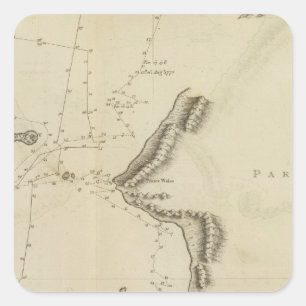 Sticker Carré Bruit de Norton, détroit de Bherings, Alaska