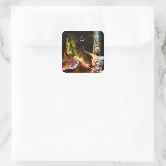 Sticker Carré brûler (Sac)