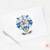 Sticker Carré Brûlure de la famille Armoiries (Enveloppe)