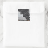 Sticker Carré Brûlures d'huile concentrée rassemblées (Sac)