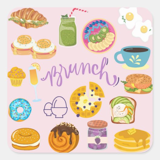 Sticker Carré Brunch Gang (Devant)