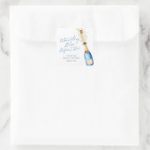 Sticker Carré Brunch nuptial en Champagne bleu (Sac)