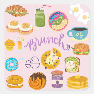 Sticker Carré Brunch Squad
