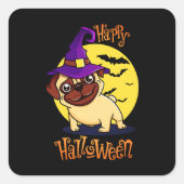 Sticker Carré Bruno the Witchy French Bulldog (Devant)