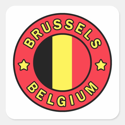 Sticker Carré Bruxelles Belgique (Devant)