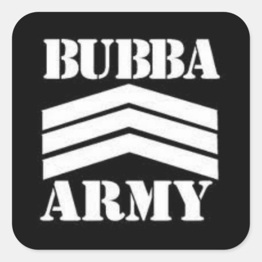STICKER CARRÉ BUBBA ARMY (Devant)