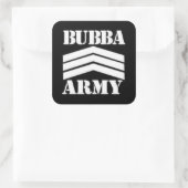 STICKER CARRÉ BUBBA ARMY (Sac)