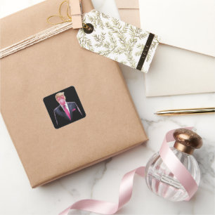 Sticker Carré Bubbal gum Trump