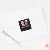 Sticker Carré Buble Tea Best Friends Party Partner Boba (Enveloppe)