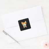 Sticker Carré Buble Tea Boba Corgi Premium (Enveloppe)