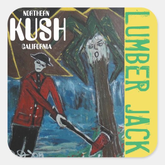 STICKER CARRÉ BÛCHERON KUSH (Devant)