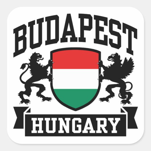 Sticker Carré Budapest Hongrie (Devant)