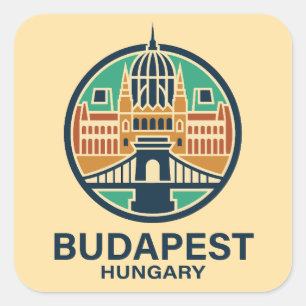 Sticker Carré Budapest Hongrie Europe