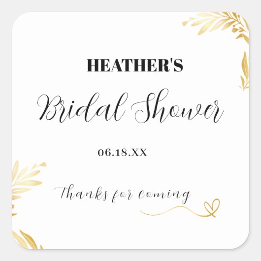 Sticker Carré Budget rústico Ducha dorada Bridgerton, gold (Devant)