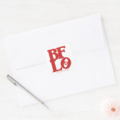 Sticker Carré BUFFALO LOVE (rouge) (Enveloppe)