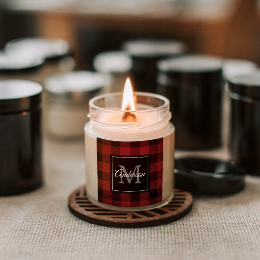 Sticker Carré Buffalo rouge abattu | Initiale personnelle | Cade