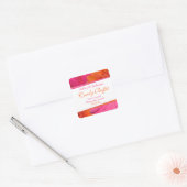 Sticker Carré Buffet de bonbons Floral Orange Rose Gerbera Daisy (Enveloppe)