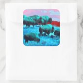 Sticker Carré Buffles (Sac)