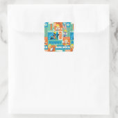 Sticker Carré BUGS BUNNY BUILDERS™| Character Grid Pattern (Sac)