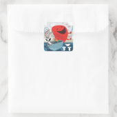 Sticker Carré BUGS BUNNY™ & Gossamer Préparation de repas Whimsi (Sac)