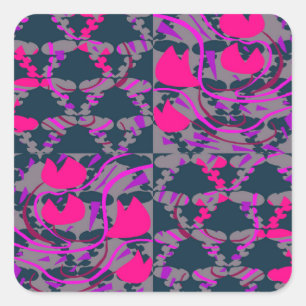 Sticker Carré Bulbes de tulipes Roses