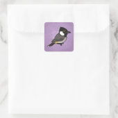 Sticker Carré Bulbul à oreilles blanches Birdorable (Sac)