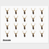 Sticker Carré Bull Elk Head animal nature faune art (Feuille)