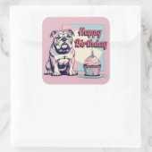 Sticker Carré Bulldog coloré (Sac)