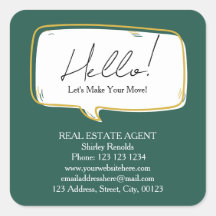 Bulle de dialogue moderne Immobilier vert