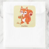 Sticker Carré Bulle l'écureuil utile (Sac)
