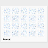 Sticker Carré Bulles de savon bleu transparent (Feuille)