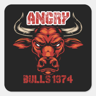 Sticker Carré BULLES EN COLÈRE, Choisir Buffalo D'Amour, Arrêter