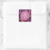 Sticker Carré bulles roses moderne tendance (Sac)
