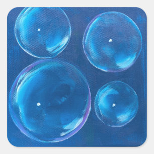 Sticker Carré Bulles tournoyantes