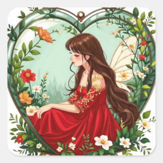 Sticker Carré Bullet Journaling Series7 - Terrarium Girl 7