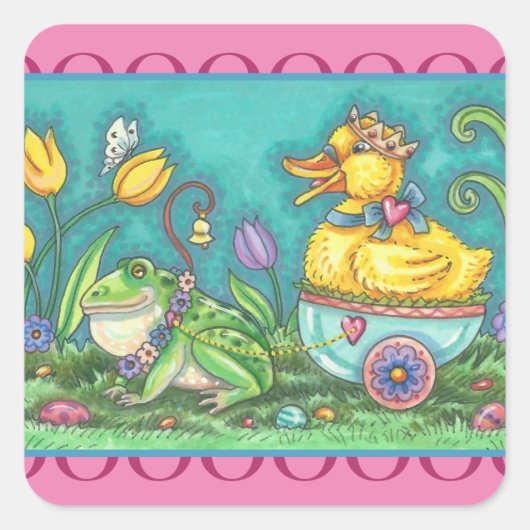 Sticker Carré BULLFROG & DUCK PRINCE EASTER STICKKERS Feuille (Devant)