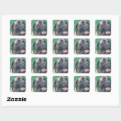 Sticker Carré Bullmastiff Brindle (Feuille)
