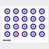 Sticker Carré Bullseye (Feuille)