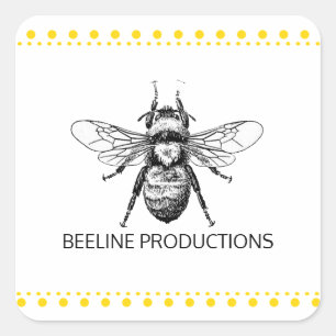 Sticker Carré Bumble Bee Gold