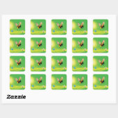 Sticker Carré Bumblebee survolant le pré (Feuille)