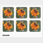 Sticker Carré Bumblebees on Marigold Bookplate (Feuille)