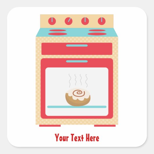 Sticker Carré Bun Oven (maternité personnalisable) (Devant)