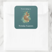 Sticker Carré Bunnies Existe Funny Inspirational Art Plaque (Sac)