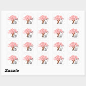 Sticker Carré Bunnies Spring (Feuille)